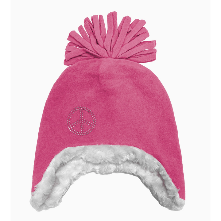 Girls' Bling Peace Microfleece Helmet for ages 6+
