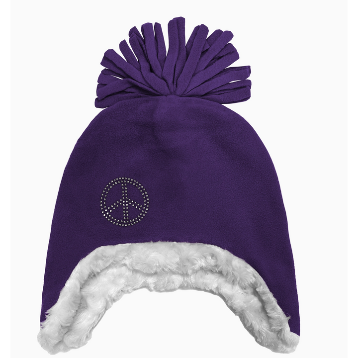 Girls' Bling Peace Microfleece Helmet for ages 6+