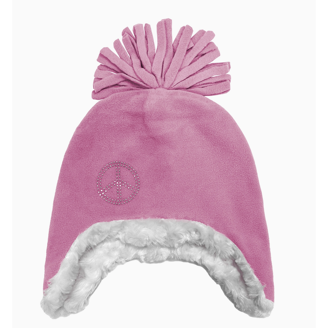 Girls' Bling Peace Microfleece Helmet for ages 6+