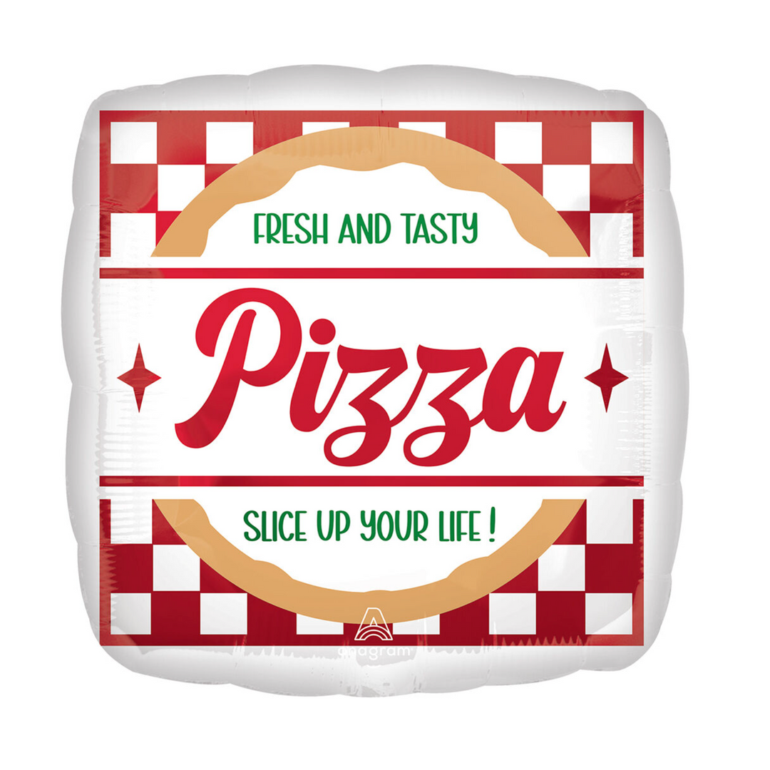 17 inch Pizza Party box balloon