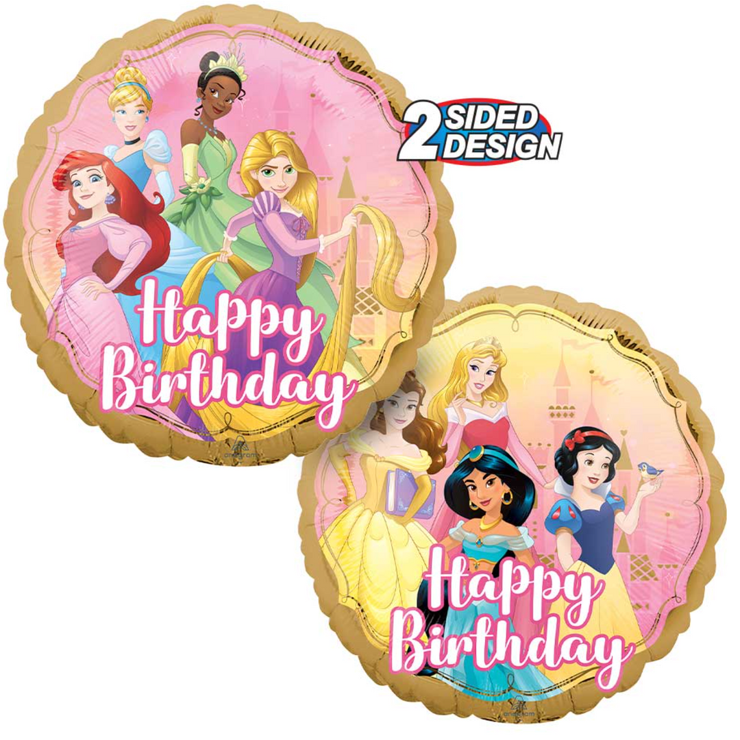 17 inch PRINCESS ONCE UPON A TIME BIRTHDAY- 2 sided