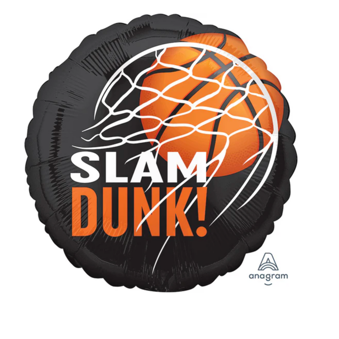 18-inch Nothin’ But Net Slam Dunk Basketball Foil Balloon