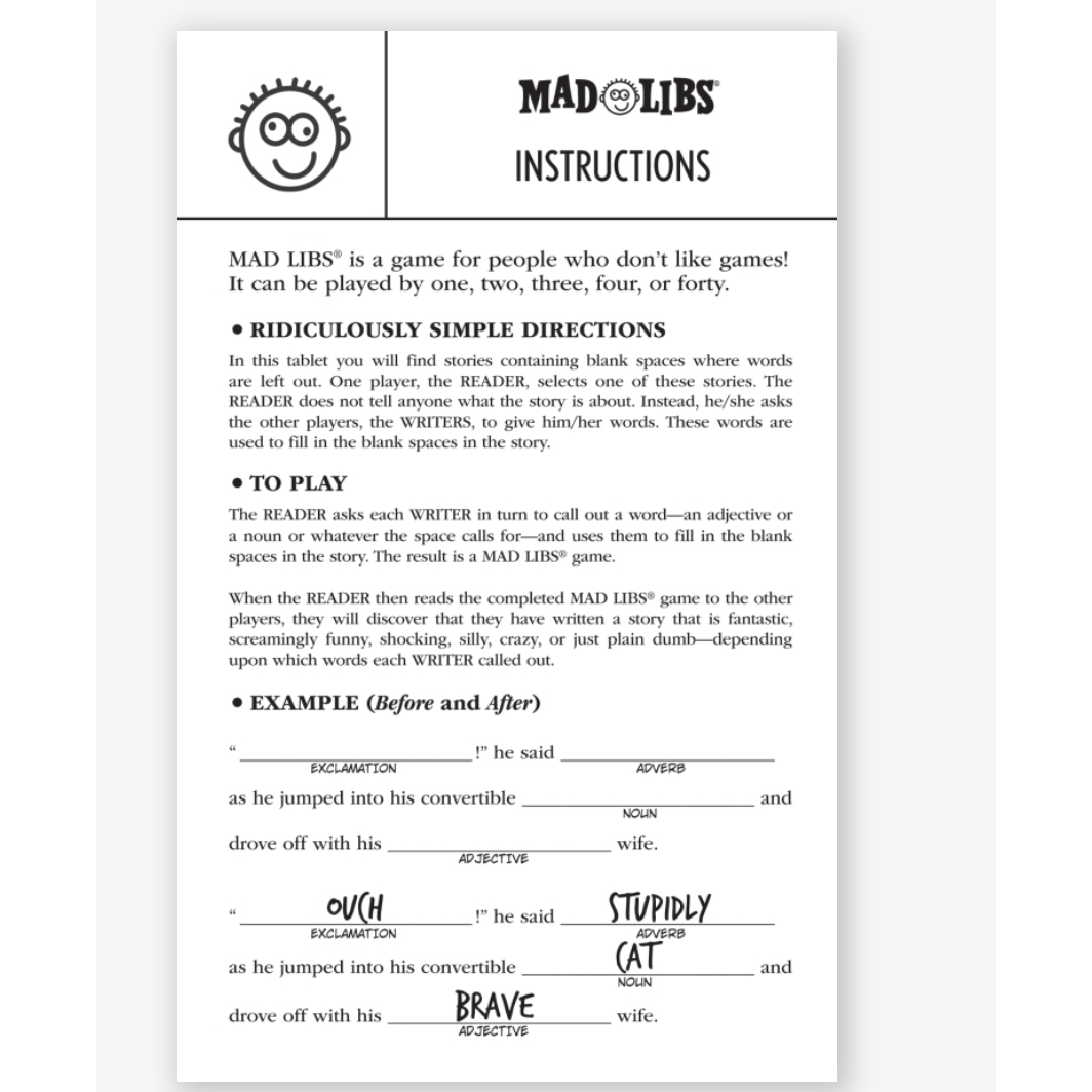 Totally Pink Mad Libs