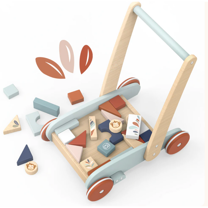 Wooden Block Walker for Babies