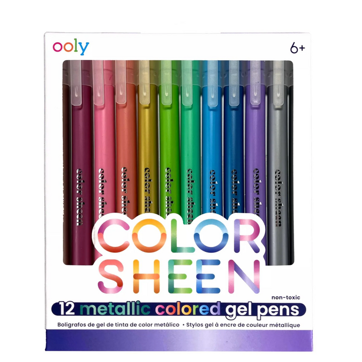 Color Sheen Metallic Colored Gel Pens - Set of 12