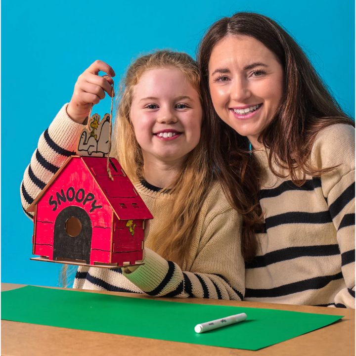 OOLY x Peanuts Color-in Wooden Birdhouse Kit - 5 Paint Markers
