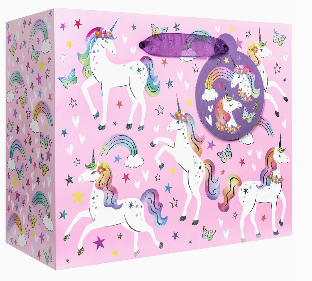 Rainbow Unicorn Rainbow Tote- Medium