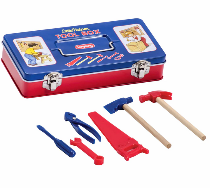 Little Helper Tin Tool Box with Tools