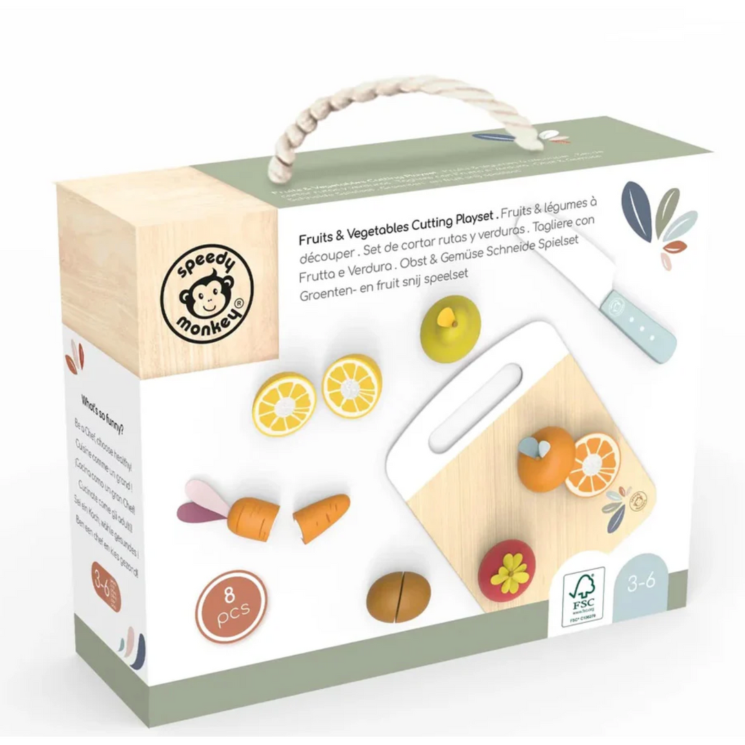 Speedy Monkey Fruits & Vegetables Cutting Playset
