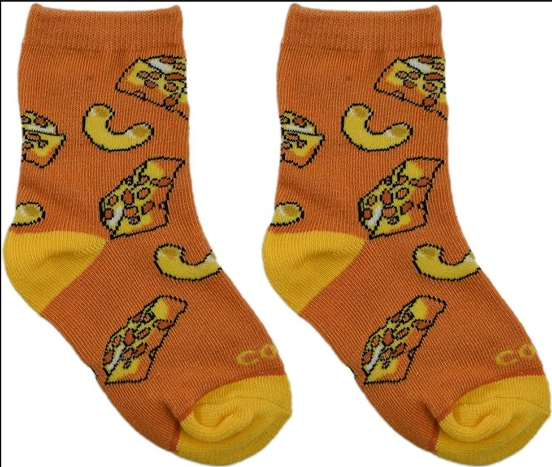 Cool Socks – Mac & Cheese Crew Socks for Kids