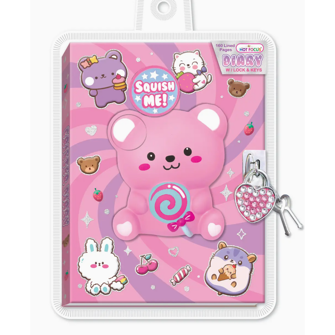 Diary with Lock & Keys: Squishy Bear