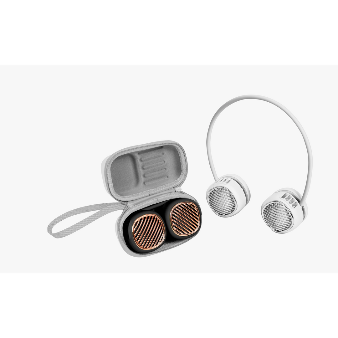 Neck Fan & Carrying Case- White