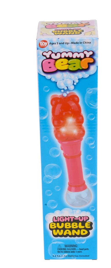 12"light-Up Yummy Bear Bubble Wand- Random pick