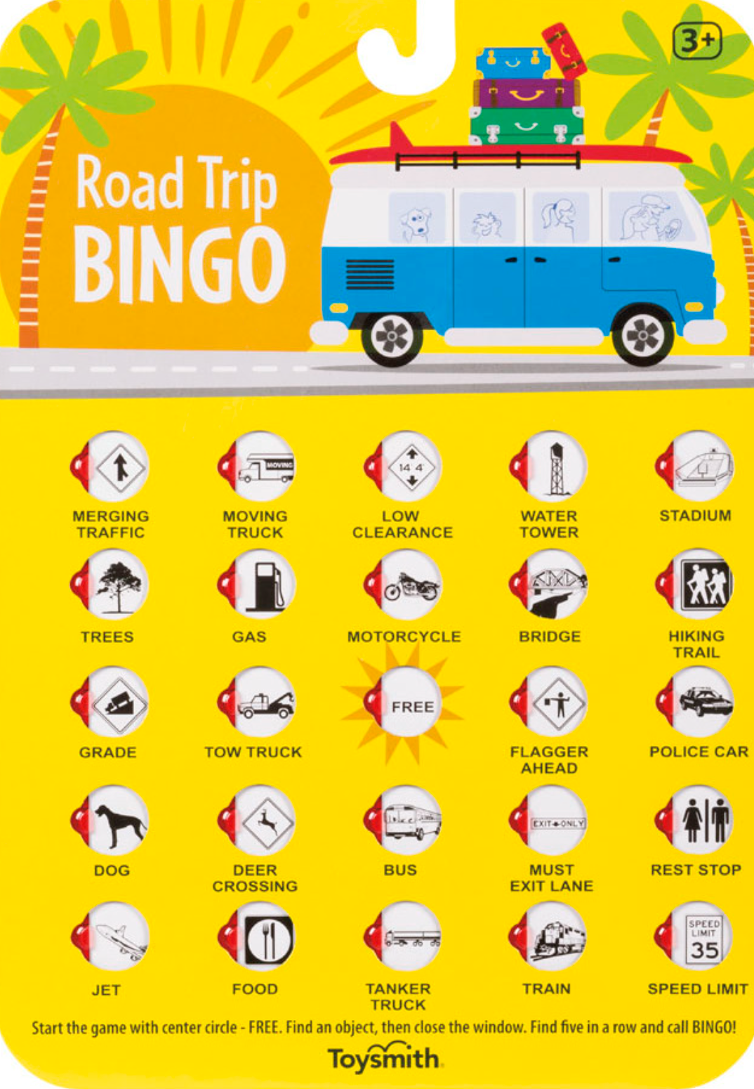 Road Trip Bingo-Assorted- 1 per order