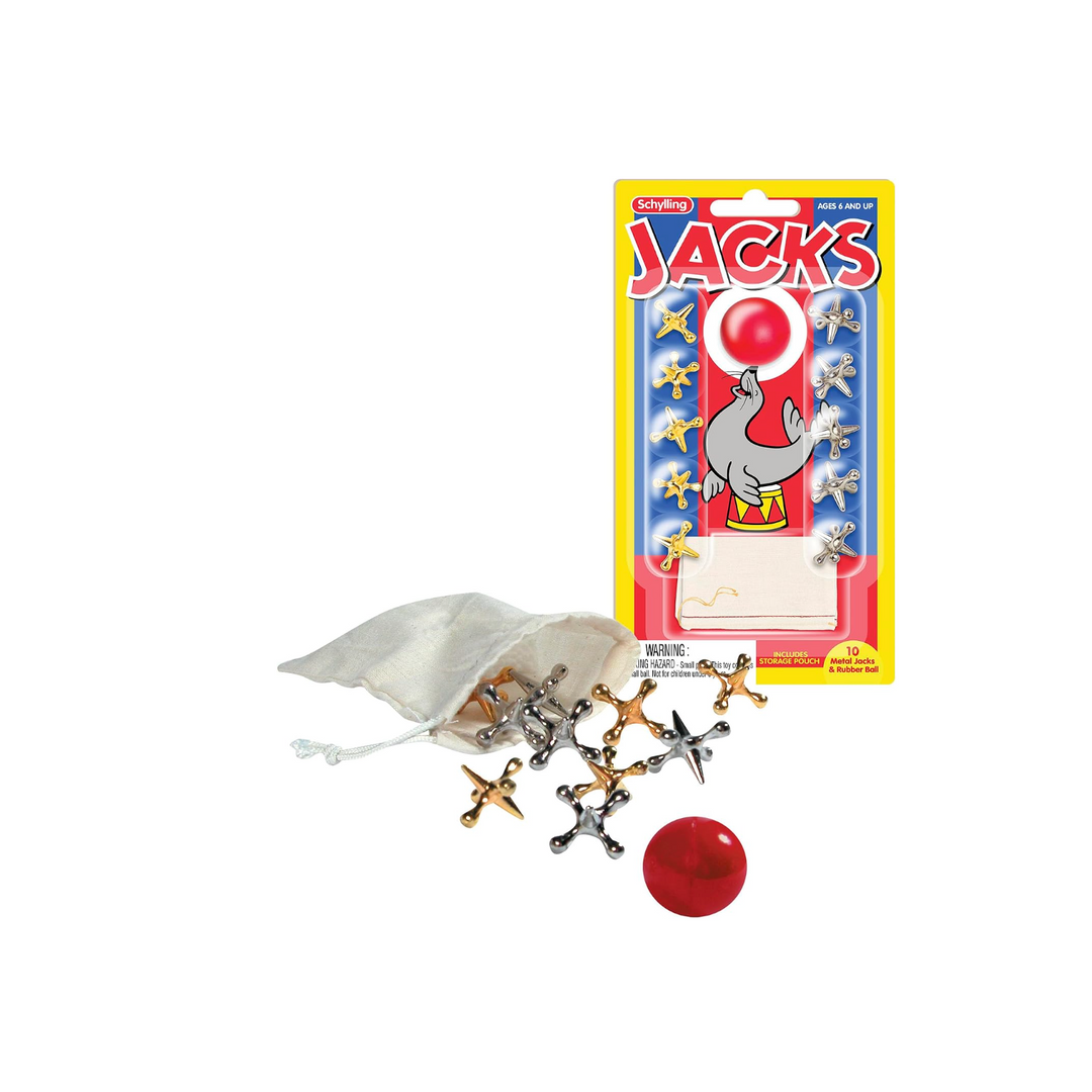 Metal Jacks and Rubber Ball Set