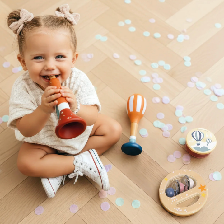 Sky Melody Wooden Musical Instrument Set – 4 Pieces