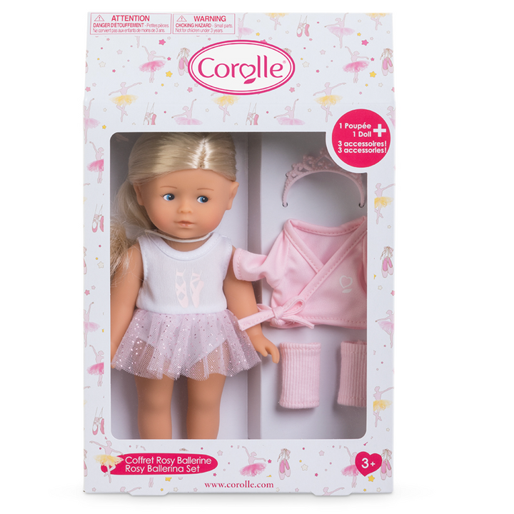 Corolle Mini Corolline Rosy Ballerina Doll Set – 8"