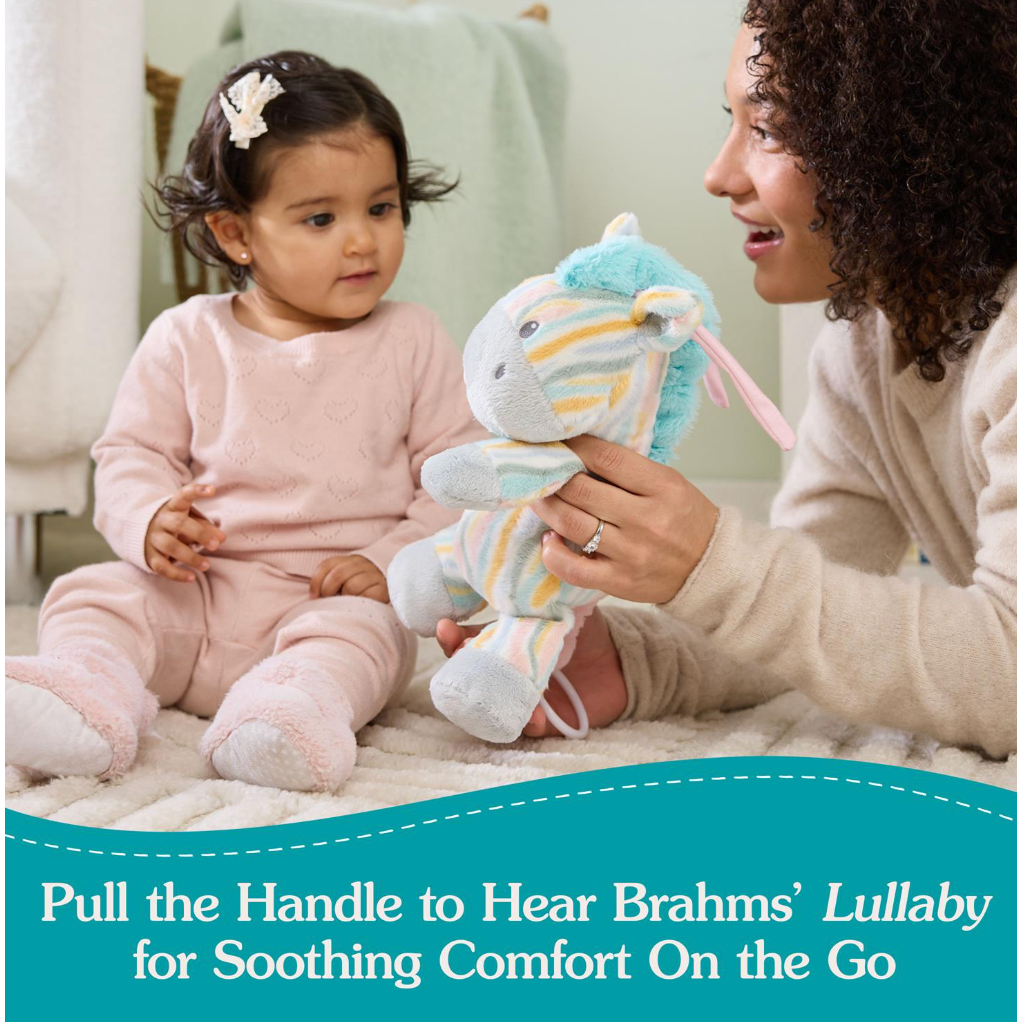 Safari Friends Pull-Down Musical Plush (Plays Brahms` Lullaby), 12 in