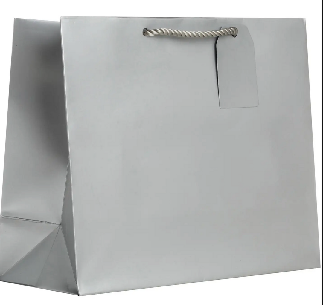 Jumbo Solid Tote Gift Bag-Metallic Colors