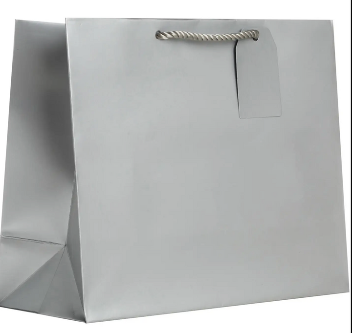 Jumbo Solid Tote Gift Bag-Metallic Colors