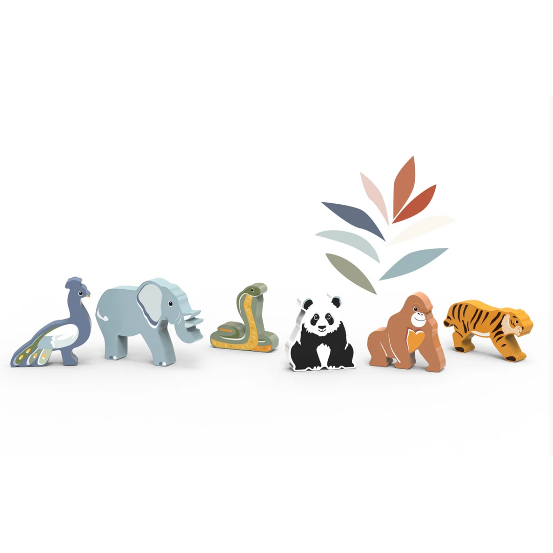 World Animals North America Wooden Animal Set