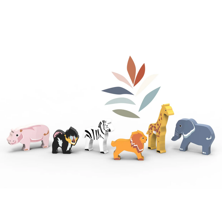 World Animals North America Wooden Animal Set