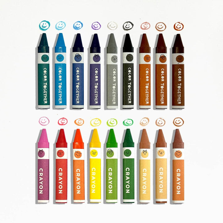 OOLY Color Together Triangular Crayons - Set of 18