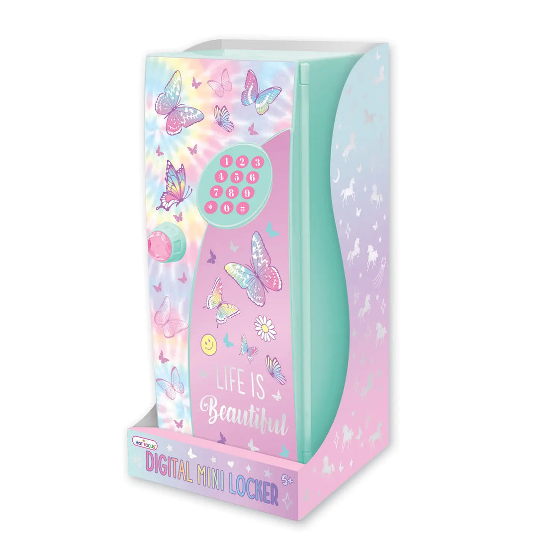 Hot Focus Digital Mini Locker - Tie Dye Butterfly
