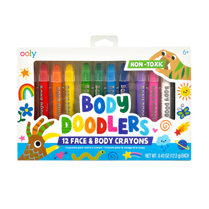 OOLY Body Doodlers Face &amp; Body Crayons - Set of 12