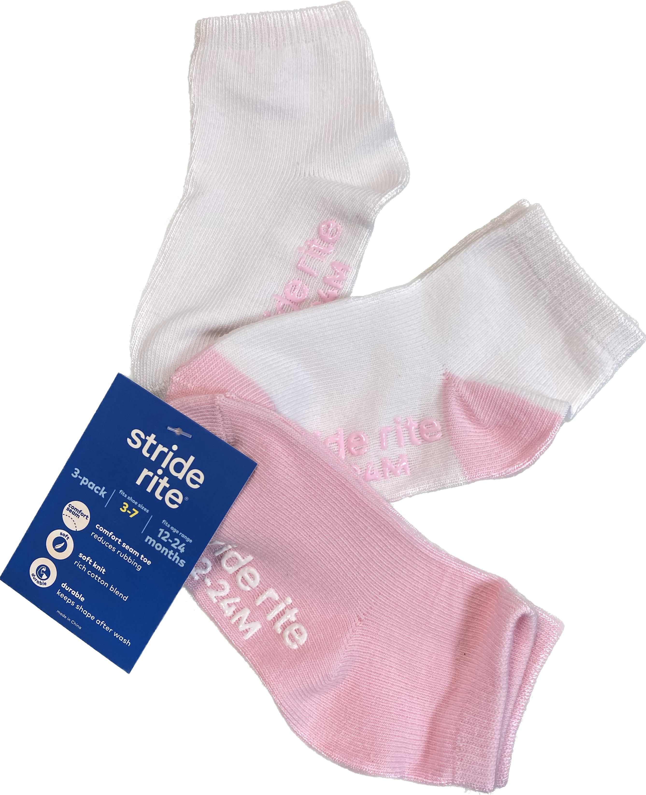 Stride Rite Natalie Ankle Socks 3 Pack - Infant/Toddler