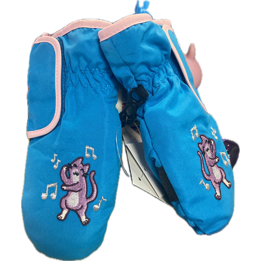 Girls Embroidered Ski Mitten W. Thinsulate Size 2-4T