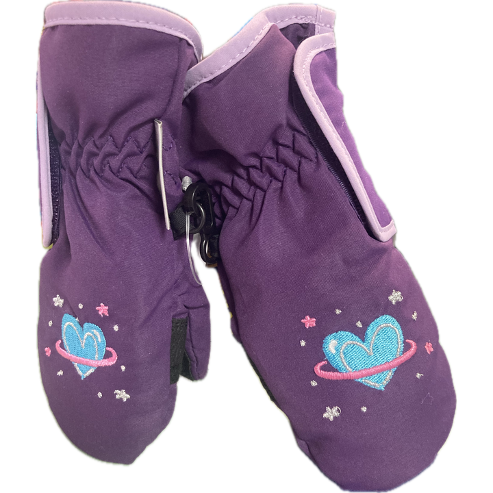Girls Embroidered Ski Mitten W. Thinsulate Size 2-4T