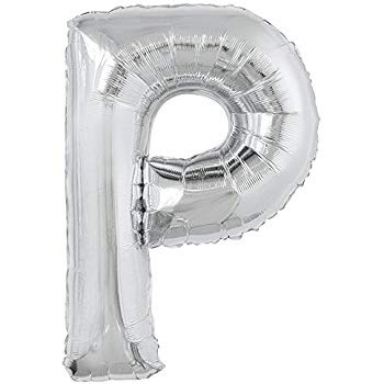 Letter Foil Balloon (Helium fill) - 34" - Silver