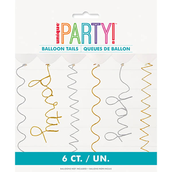 Pipe Cleaner Balloon Tails - 6 Count