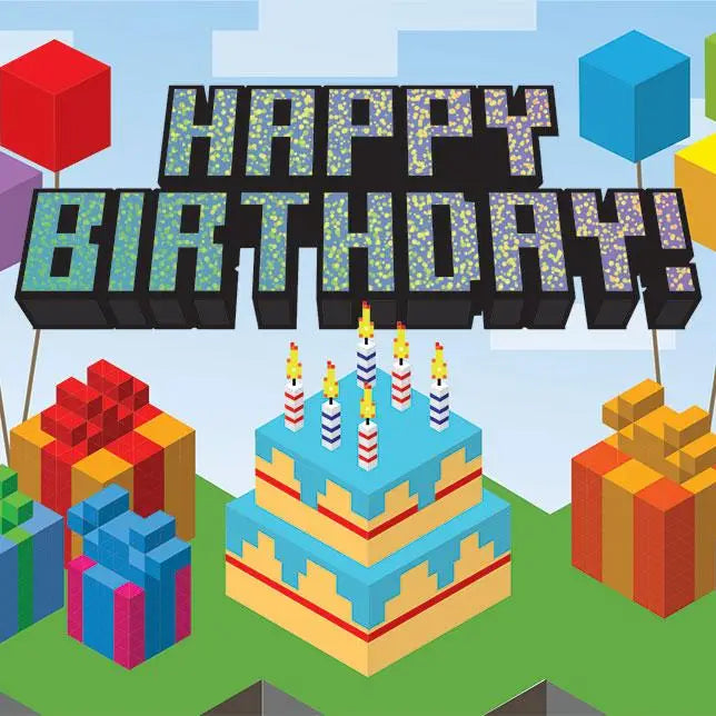 Video Game Happy Birthday Card 5x7