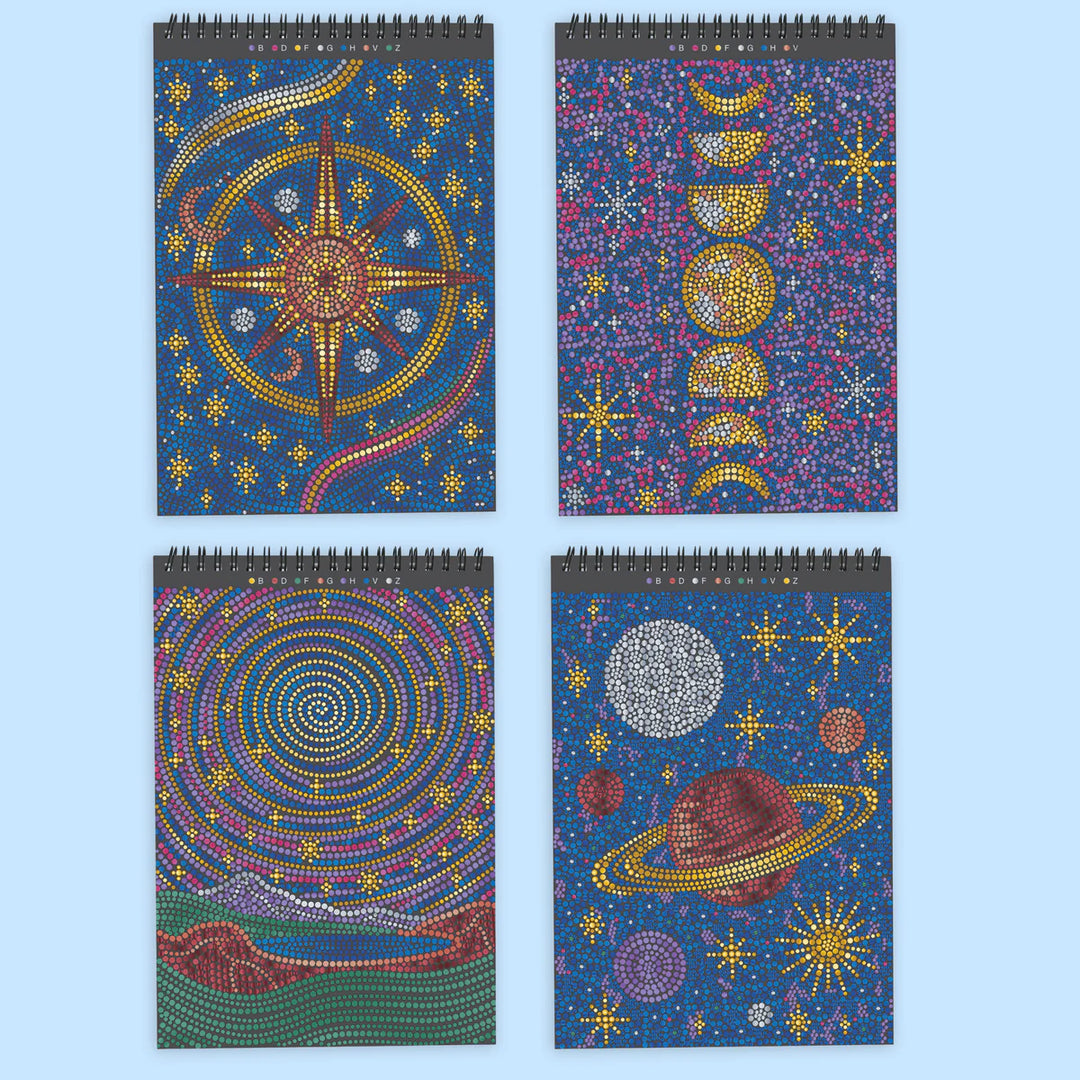 FlowArt® Dot-By-Letter: Into the Galaxy (Metallic Ink)