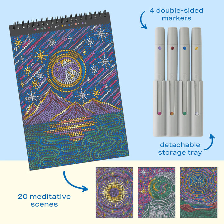 FlowArt® Dot-By-Letter: Into the Galaxy (Metallic Ink)