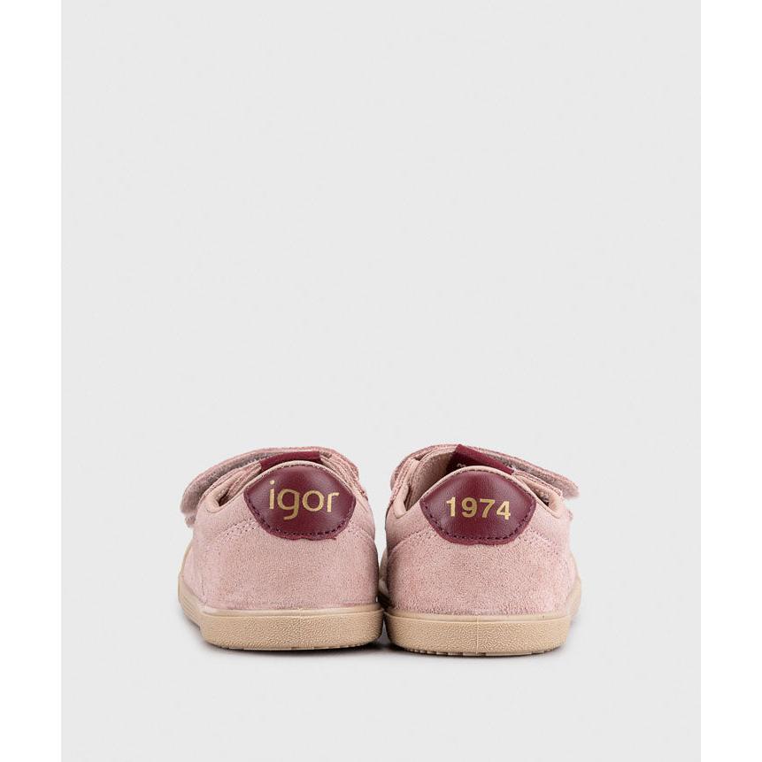 Igor Barefoot Tennis Suede Sneaker (Toddler)