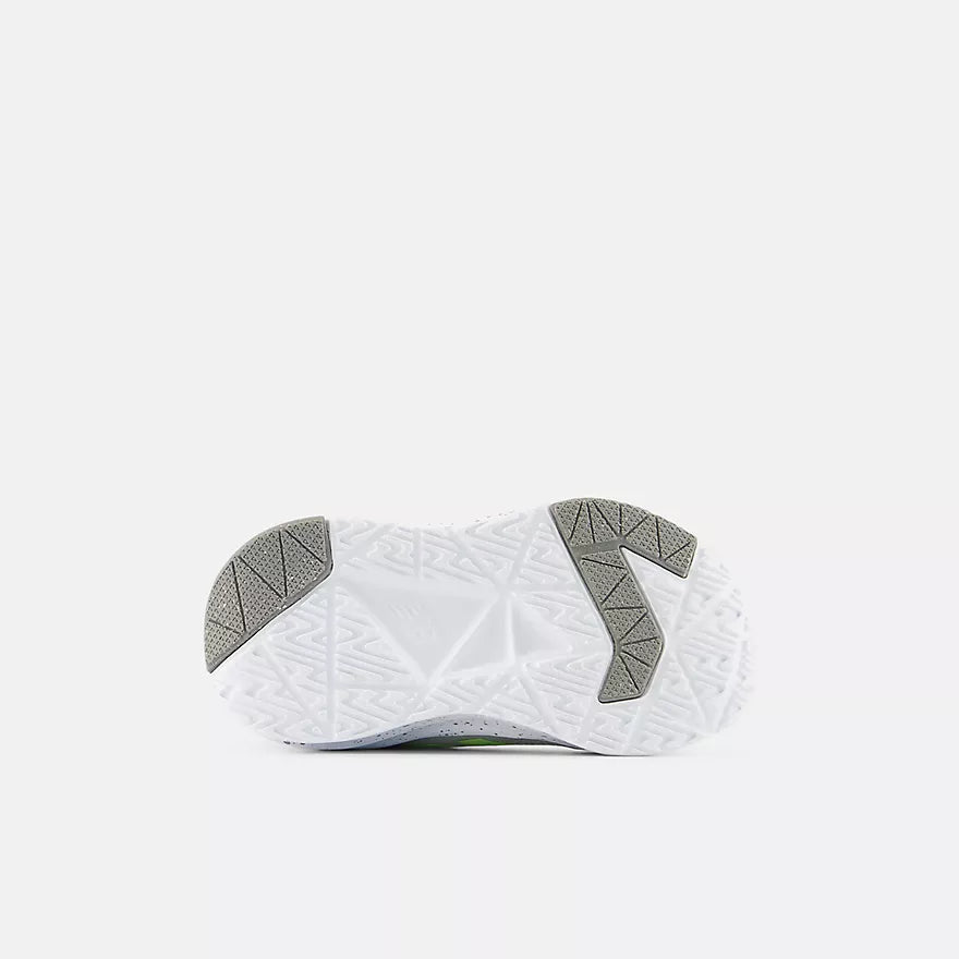 White sneaker with gray accents on a white background