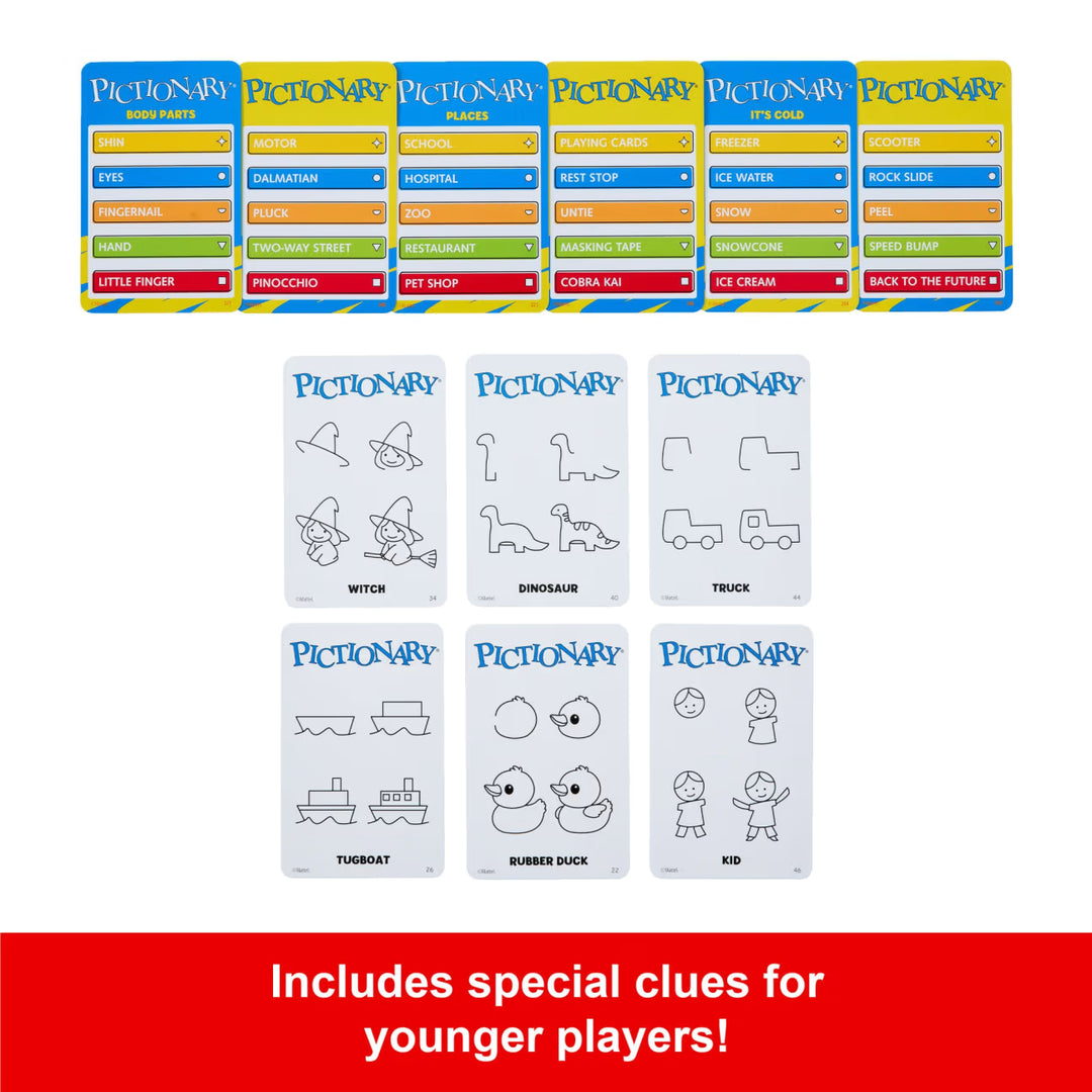 Pictionary – Classic Family Drawing Board Game & Party Game (Ages 8+)