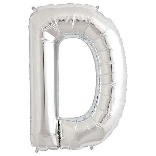 Letter Foil Balloon (Helium fill) - 34" - Silver