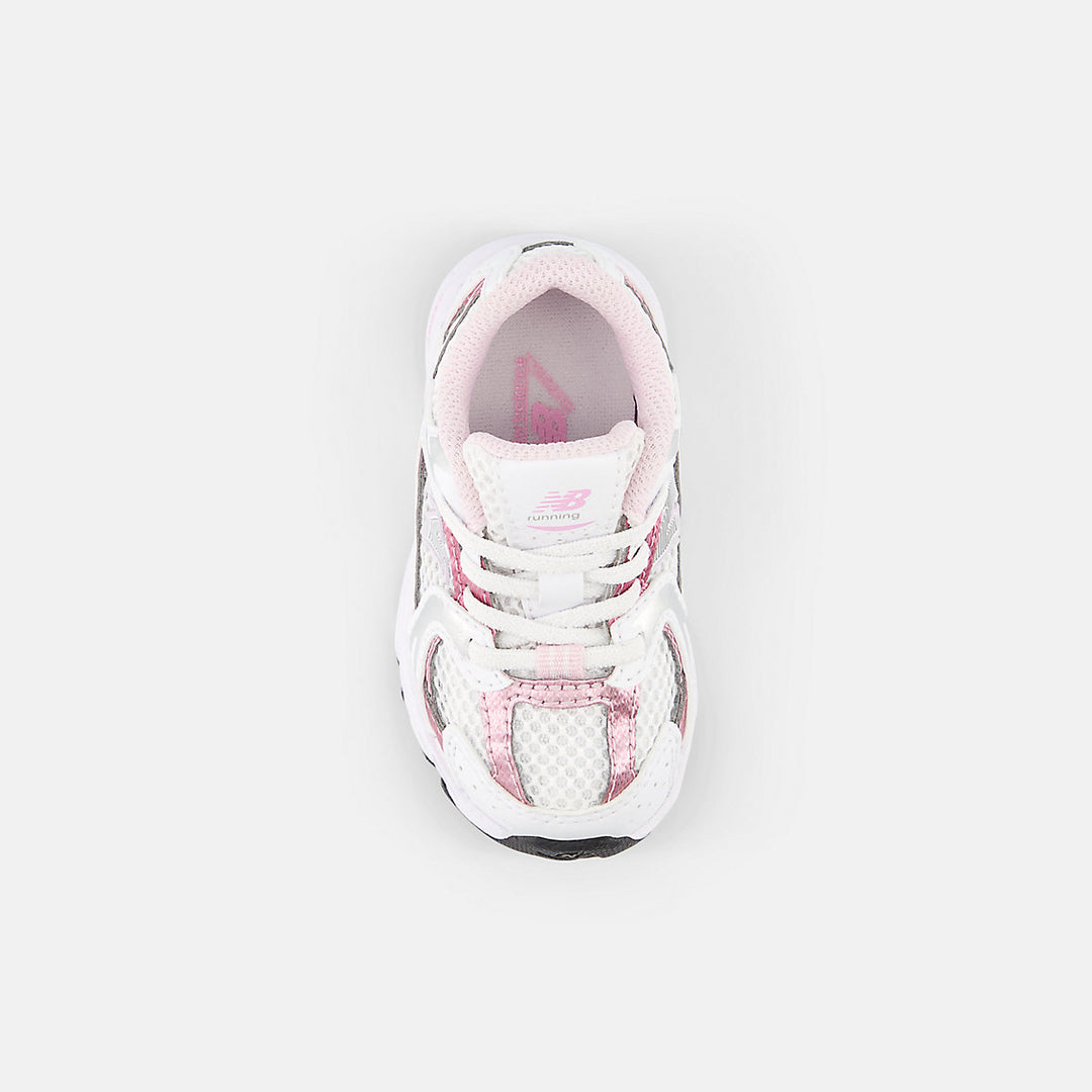 New Balance 530 Bungee Toddler White w/ Pink Sugar