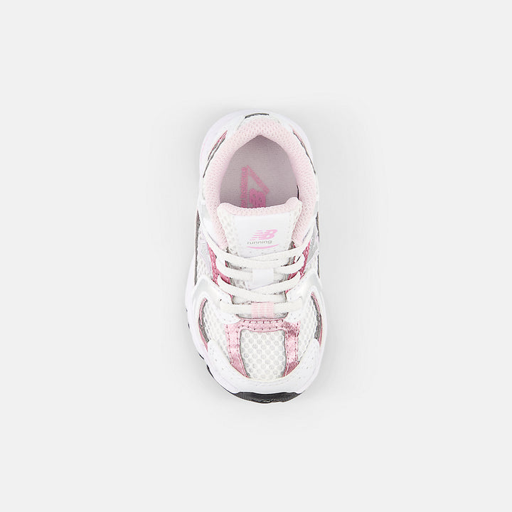 New Balance 530 Bungee Toddler White w/ Pink Sugar
