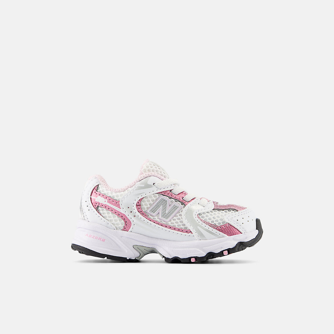 New Balance 530 Bungee Toddler White w/ Pink Sugar