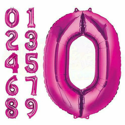 Number Balloons  34"- Pink