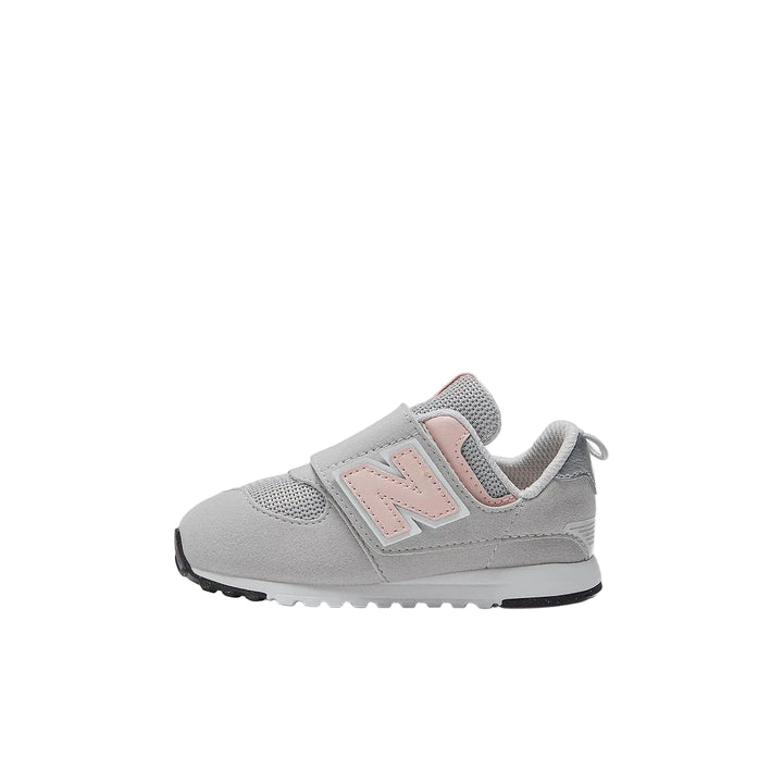 Gray and pink sneaker on a white background