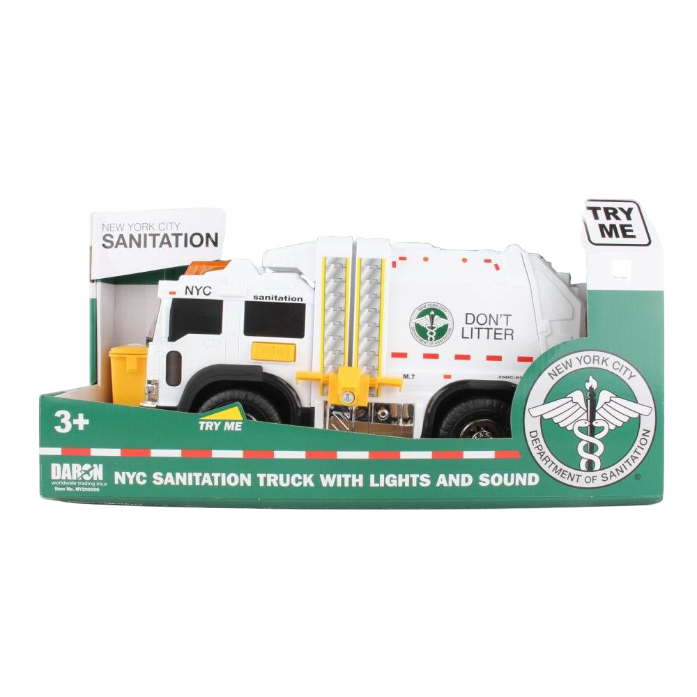 Daron NYC Sanitation Garbage Truck with Lights & Sound