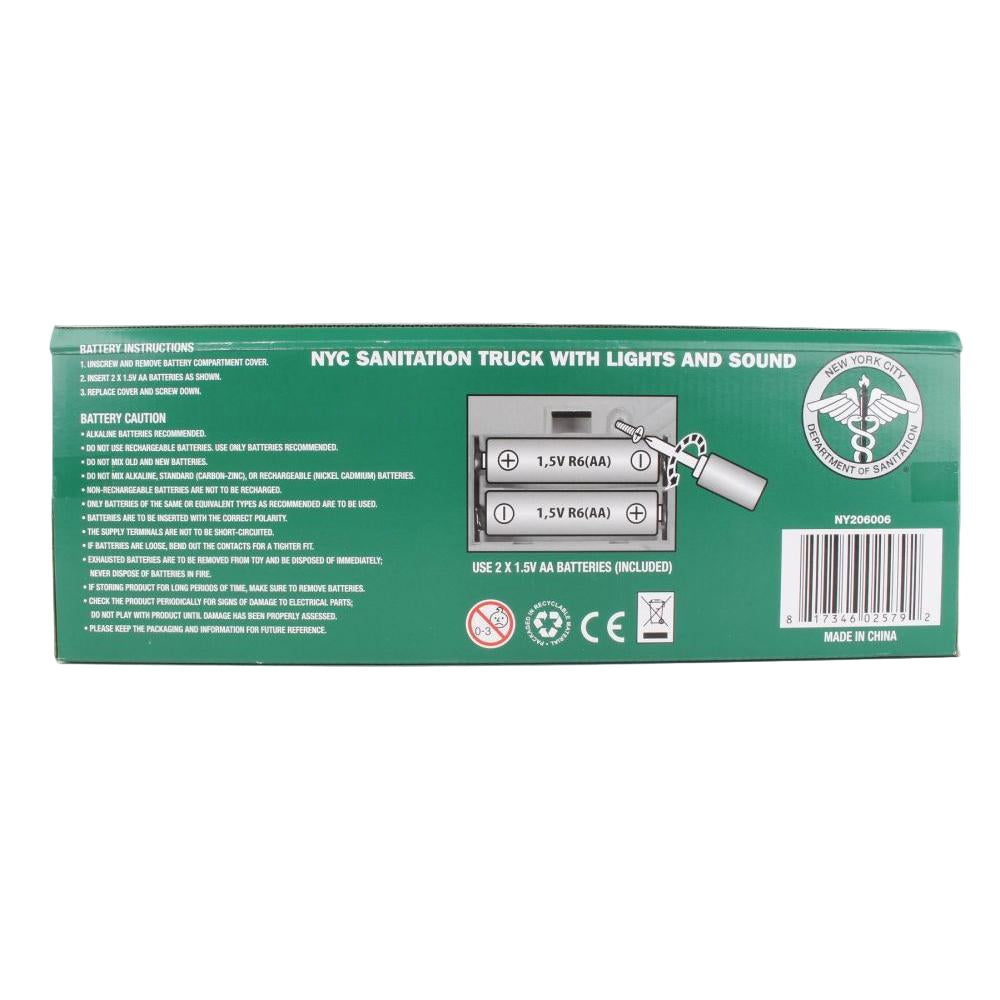 Daron NYC Sanitation Garbage Truck with Lights & Sound