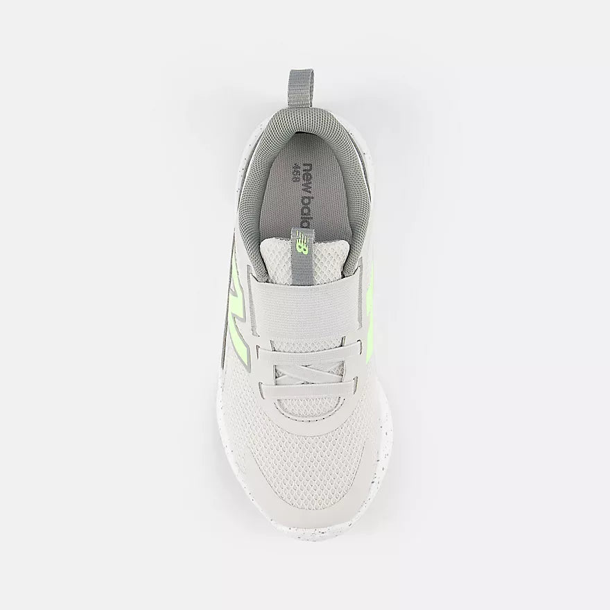 White sneaker with gray sole on a white background