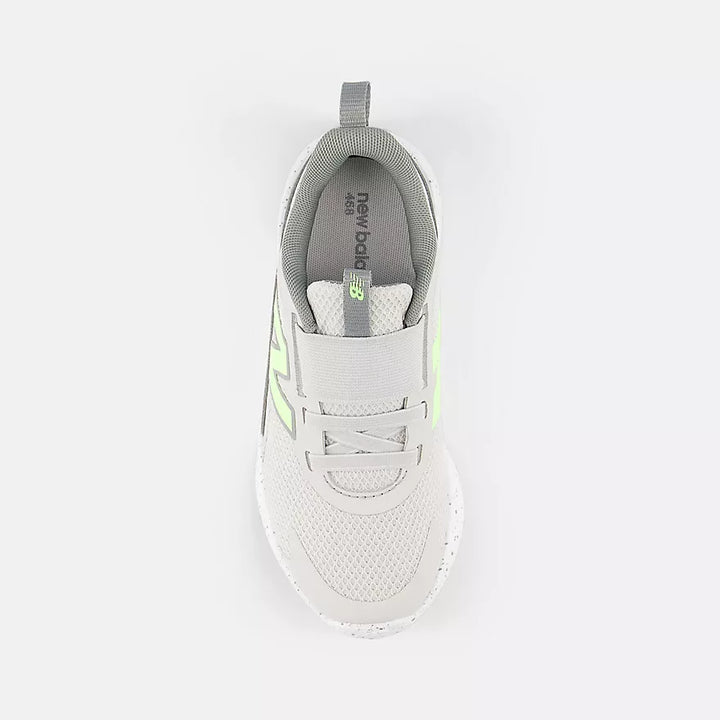 White sneaker with gray sole on a white background
